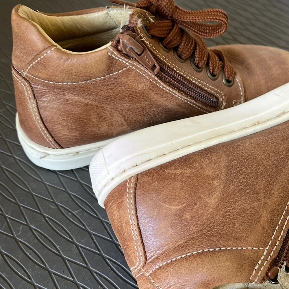 RARE Steiff KNOPF IM OHR Hi Top Leather Sneaker 13/30 Teddy Bear applique Unisex